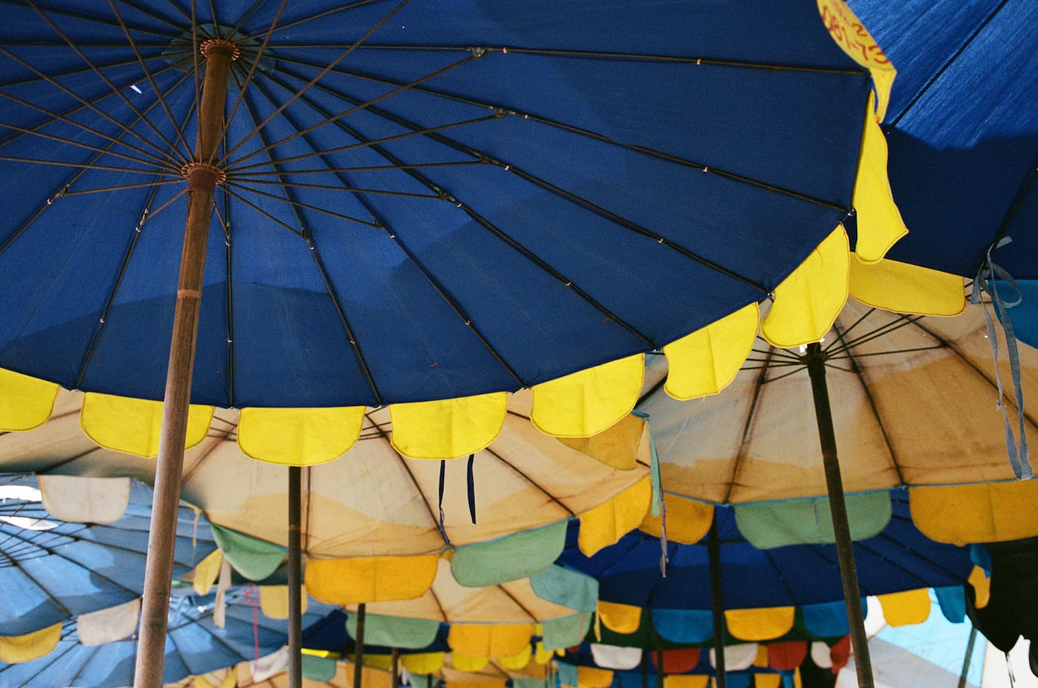 Portra 400, Bangsaen Beach Umbrellas