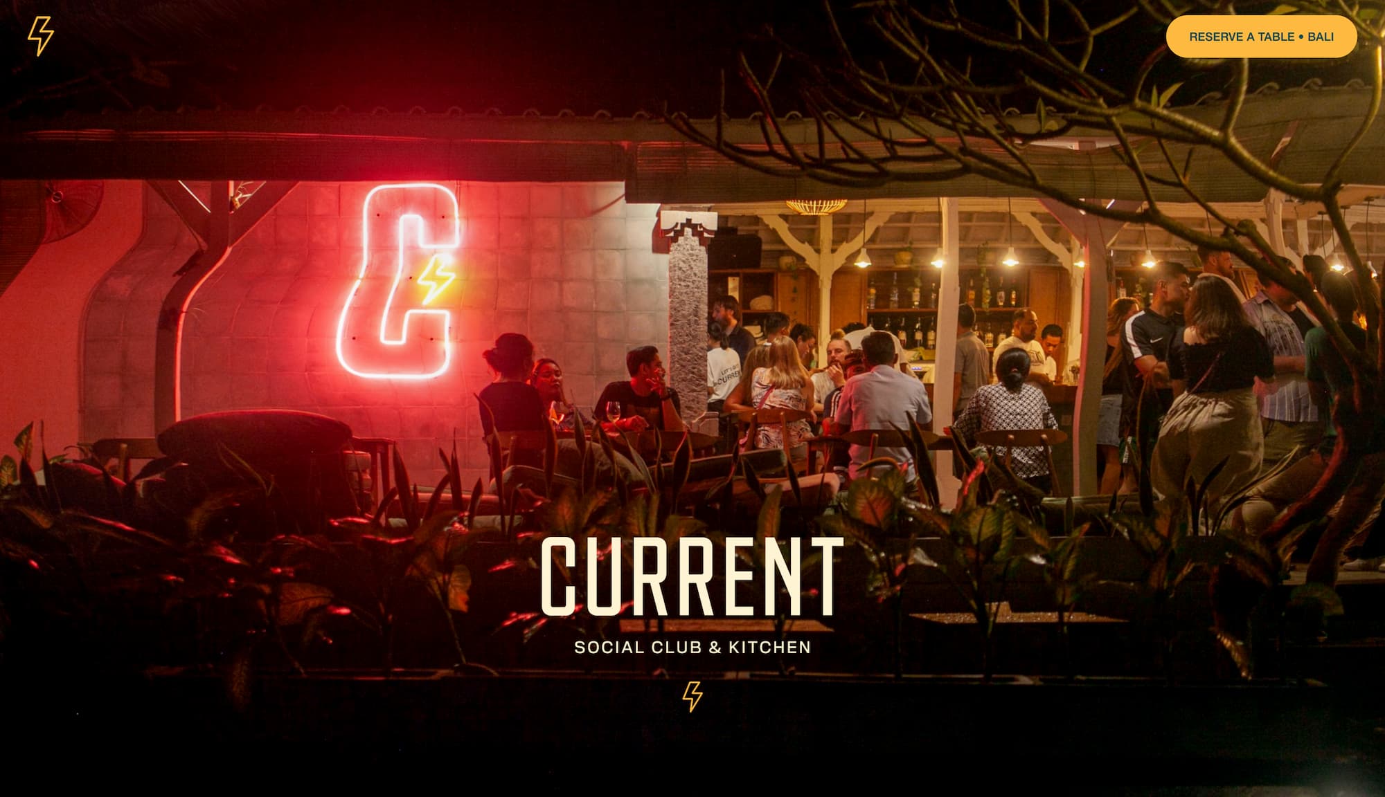 Current - Social Club & Kitchen Website