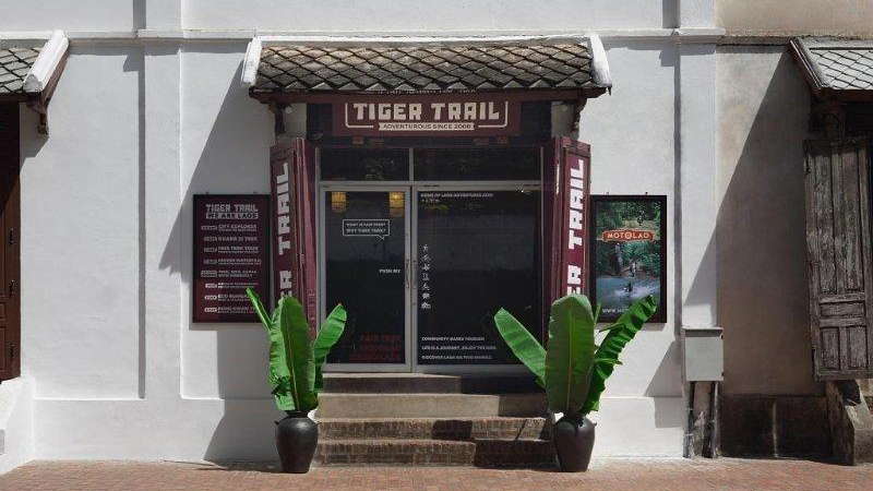 Tiger Trail's Storefront in downtown Luang Prabang